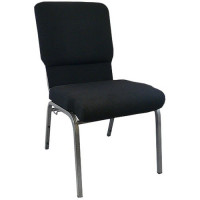 Flash Furniture PCHT185-108 Advantage Black Church Chairs 18.5 in. Wide
